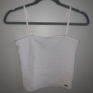 Super cute Hollister white textured tank top size xs